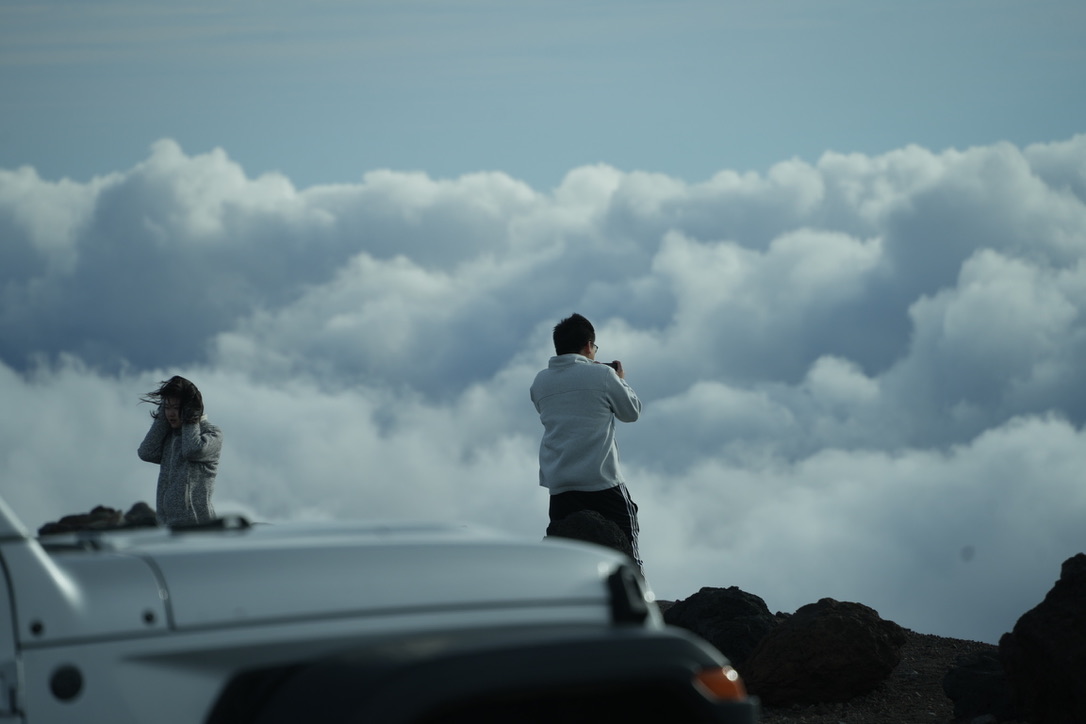 Above the clouds near the summit of Mauna Kea
